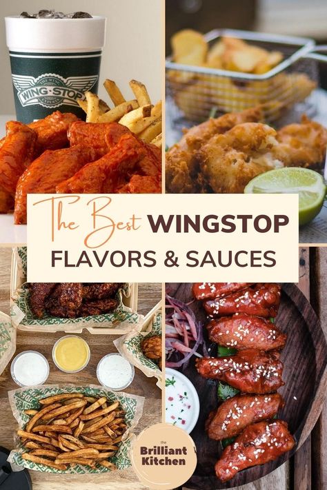 Wingstop restaurants are a great place to go if you love simple food and an even better place to go if you love old, classic chicken wings. Since 1994, Wingstop has been perfecting their wing flavors and sauces. Check out the best Wingstop flavors & sauces at www.thebrilliantkitchen.com Wingstop Boneless Wings Recipe, Mild Sauce Recipe, Boneless Wing Recipes, Wing Flavors, Wings Menu, Chicken Wing Sauce Recipes, Boneless Chicken Wings, Wing Sauce Recipes, Seasoned Fries