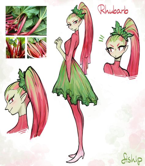 Potato Girl, Arte Inspo, Creature Concept Art, Dessin Adorable, Art Inspiration Drawing, الرسومات اللطيفة, Rhubarb, Creature Art, Art Reference Photos