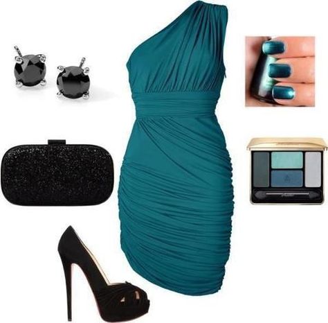 Dark Teal Dress Dark Teal Dress Outfit, Teal Dress Outfit, Dark Teal Dress, Teal Dress, Outfit Combinations, Dark Teal, Dress Outfit, Fashion Lover, Color Combinations