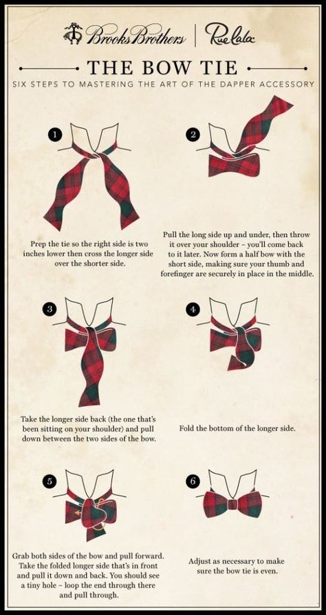 How to tie a bow tie infographic.  How to video.  bow tie tutorial Tie A Bow Tie, How To Have Style, Mens Wardrobe Essentials, Sharp Dressed Man, Well Dressed Men, Mens Essentials, Gentleman Style, Men's Wardrobe, Tie Knots