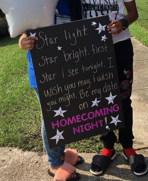 Starry Night Hoco Proposal, Homecoming Proposal Ideas Song Lyrics, Star Hoco Proposal, Band Homecoming Proposal, Md Proposals, Sadie Hawkins Proposals, Dance Asks, Hoco Signs, Band Couples