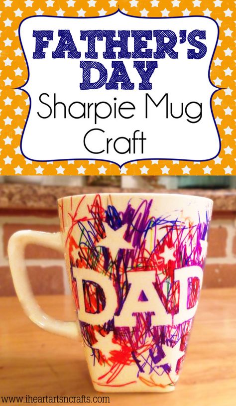 Father's Day Sharpie Mug Craft Sharpie Mug, Cadeau Parents, Mug Crafts, Astuces Diy, Diy Father's Day Gifts, Father's Day Diy, Cadeau Diy, Dad Day, Fathers Day Crafts