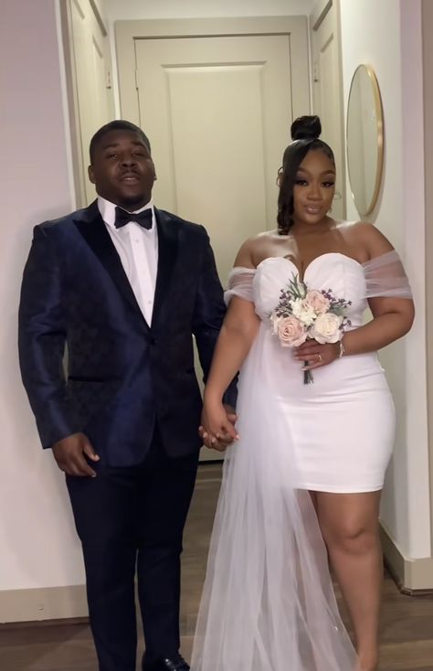 Plus Size Court Wedding Dress, Plus Size Wedding Dresses Courthouse, Wedding Shoes For Short Dresses, Court House Wedding Dress Short, Dresses For Court Wedding, Civil Ceremony Dress Courthouse Wedding, Plus Size Black Bride, Short Wedding Dress Black Women, Courthouse Wedding Plus Size