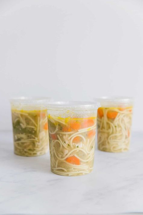 Chicken Noodle Soup Freezer Meal, Chicken Noodle Soup Freezer, Soup Crock Pot Easy, Chicken Noodle Soup Crock, Noodle Soup Crock Pot, Freezer Soups, Freezing Soup, Soup Seasoning, Freezing Chicken