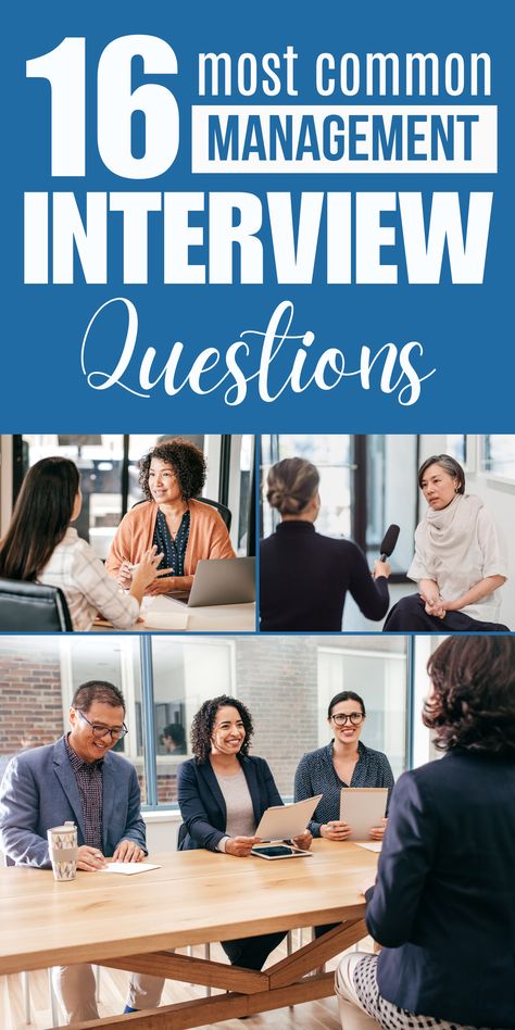 16 Most Common Management Interview Questions with Answers Interview Questions Management, Program Manager Interview Questions, 2nd Round Interview Questions, Manager Interview Questions And Answers, Nurse Manager Interview Questions, Interview Questions For Manager Position, Internal Interview Questions, Best Interview Answers, Manager Interview Questions