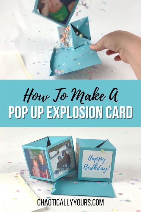 Money Box Diy, Diy Exploding Box, Exploding Gift Box, Diy Pop Up Cards, Pop Out Cards, Trending Crafts, Exploding Box Card, Confetti Cards, Money Gifts