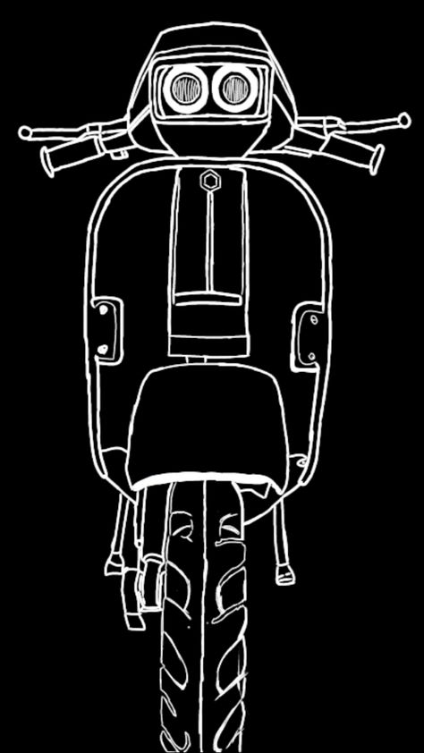 #vespa #vespaindonesia #vespaexcel #vespaT5 Vespa Excel 150, Vespa T5, Vespa Excel, Vespa Px, Outline Drawing, Vespa Scooters, Outline Drawings, Black Wallpaper, Scooters