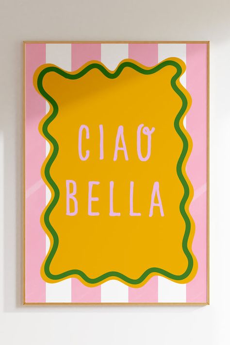 Funky Party, Italian Wall Art, Table Dressing, Design Frame, Living Room Bar, Ciao Bella, Palm Tree Print, Style Table, Engagement Cards