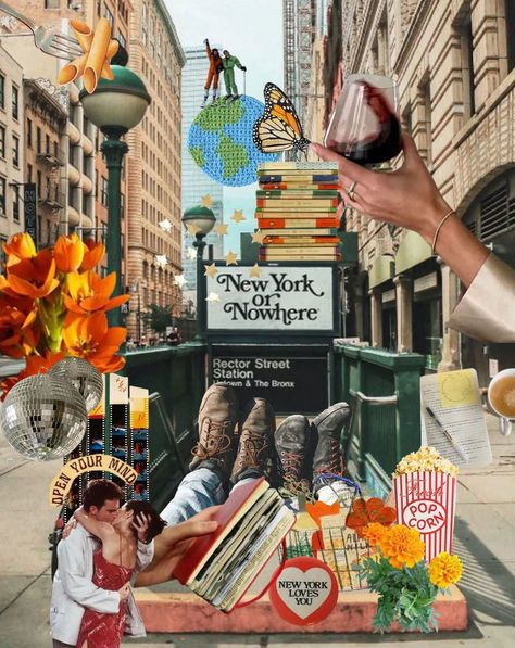 City Mood Board, Mood Board 2023, Mood Board Collage, Orange Collage, Landing Space, Board Collage, 2023 Mood, Collage Collage, Manifestation Board