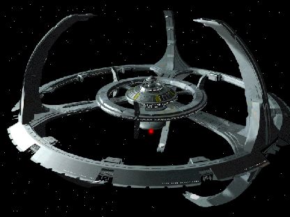 The Bajoran Space Station, Deep Space 9.  It is home base for the Trek series known as DS9. Star Trek Ship, Serial Podcast, Brand Portfolio, Star Trek Ds9, Deep Space 9, Star Trek Deep Space Nine, Star Trek Show, Star Trek Online, Deep Space Nine