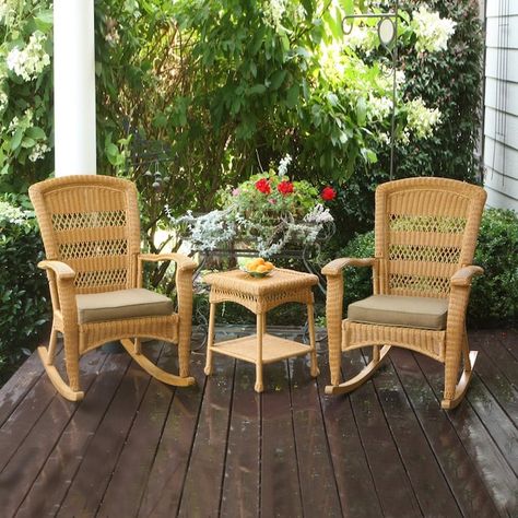 Front Porch Chairs, Front Porch Furniture, Outdoor Wicker Rocking Chairs, Wicker Rocking Chair, Porch Chairs, Porch Rocker, Rocking Chair Set, Porch Furniture, Patio Rocking Chairs