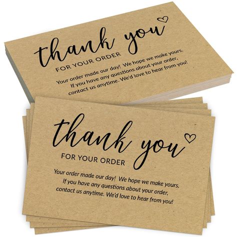 Cardstock Printables, Thank You Business Cards Ideas, Small Business Thank You Cards, Shopping Cards, Small Business Printables, Cute Business Cards, Business Printables, Small Business Supplies, Thank You Card Design