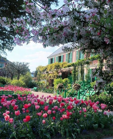 Giverny Monet, Monet Garden Giverny, Monet Garden, Giverny France, Gorgeous Houses, European Antiques, Gorgeous Gardens, Perfect Pink, Water Lilies