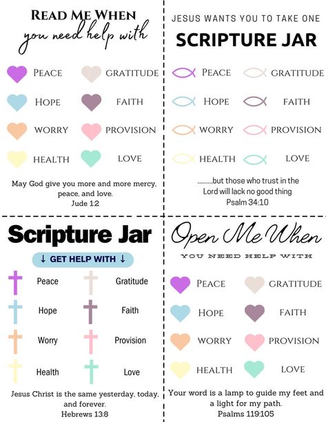 Scripture Jar Printables DIY Bible Verse Notes Printable Prayer Jar - Etsy Pakistan Prayer Jar Ideas Diy, Bible Verse Notes, Bible Verse Jar, Encouragement Jar, Bible Verse Crafts, Psalm 34 10, Prayer Jar, Quote Jar, Notes Printable