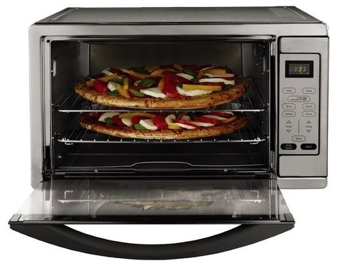 An electricity-saving convection oven. | 25 Insanely Useful Gadgets You Need For Your Kitchen French Door Oven, Countertop Convection Oven, Convection Toaster Oven, Making Dinner, Smart Oven, Countertop Oven, Large Pizza, Stainless Steel Oven, Large Oven