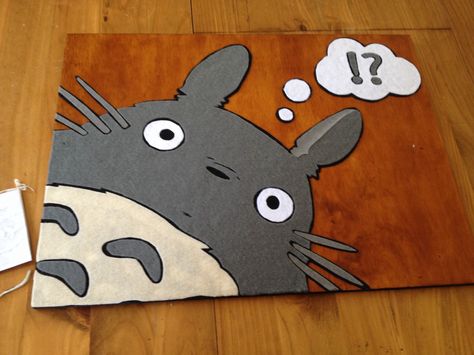 Totoro Painting, Anime Diy, Simple Art, Painting For Kids, Easy Paintings, Art Inspo, Kids Rugs, Paint, Anime