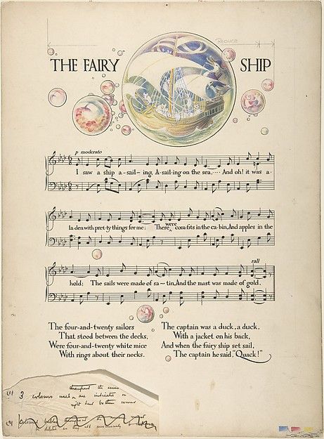 Faerie Lore, Music Fairy, Egg Names, Kertas Vintage, Childrens Poems, Nursery Songs, Blue Crayon, Sheet Music Art, British Literature