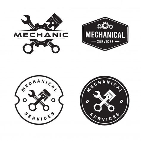 Mechanic logo set, services, engineering, repair Vintage Car Logo, Car Repair Logo, Mechanic Logo Design, Mechanic Logo, Logo Engineering, Mechanics Logo, Motor Logo, Garage Logo, Moto Logo