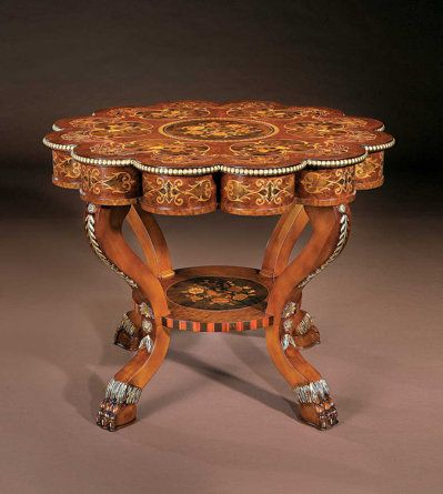 Tall End Tables, Scallop Top, End Table With Storage, David Michael, Ornate Furniture, End Table Sets, Wood End Tables, Living Room End Tables, Wood Flowers