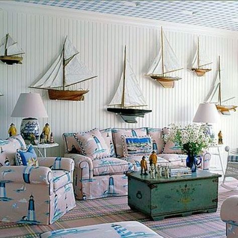 Nautical Interior, Deco Marine, Nautical Room, Nantucket Style, Haus Am See, Nautical Wall Decor, Coastal Bathrooms, Coastal Living Rooms, Nautical Home