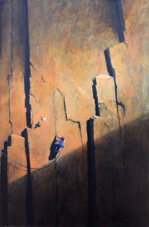 John Harris - cover of Climbers by M John Harrison John Harris, Climbing Art, John Harrison, 70s Sci Fi Art, Science Fiction Illustration, Science Fiction Art, Art Gallery Room, Gallery Room, Motivational Art