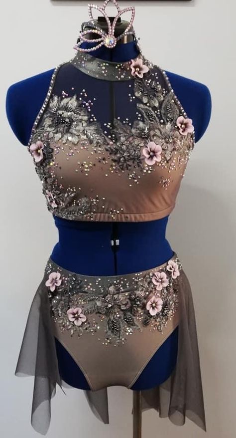 Lyrical Dance Costumes Dresses, Pole Dance Costume, Contemporary Dance Outfits, Lyrical Dance Costumes, Solo Dance Costumes, Twirling Costumes, Cute Dance Costumes, Pretty Dance Costumes, Dance Costumes Dresses