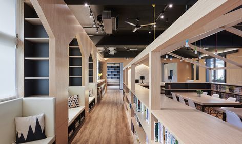 TALISPACE | THE LIBRARY on Behance Library Room Design, Library Inspiration, Studying Library, Library Room, Modern Library, Interior Rendering, Space Interiors, Workplace Design, Library Design