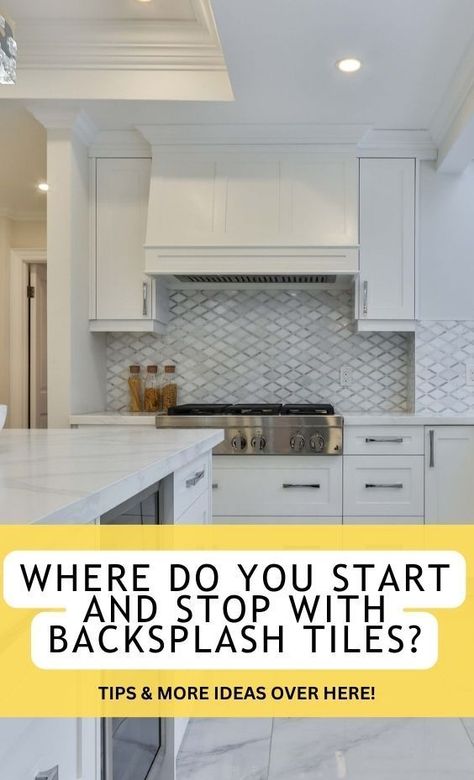 When installing backsplash tiles, it's important to know where to start and stop to achieve a seamless and professional-looking finish. This guide will provide you with tips and techniques for properly starting and stopping your backsplash tile installation. Where To Stop Backsplash In Kitchen, Backsplash Tile Ideas Kitchen, Install Backsplash, Tile Spacers, Floating Cabinets, Backsplash Tiles, Kitchen Stove, Kitchen Floor Tile, Backsplash Tile