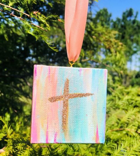 Preppy Christian Painting, Acrylic Cross Painting, Cross Paintings On Canvas, Canvas Cross Painting, Painting Ideas On Canvas Cross, Cross Acrylic Painting, Cross On Canvas, Cross Canvas Paintings, Abstract Cross Paintings On Canvas