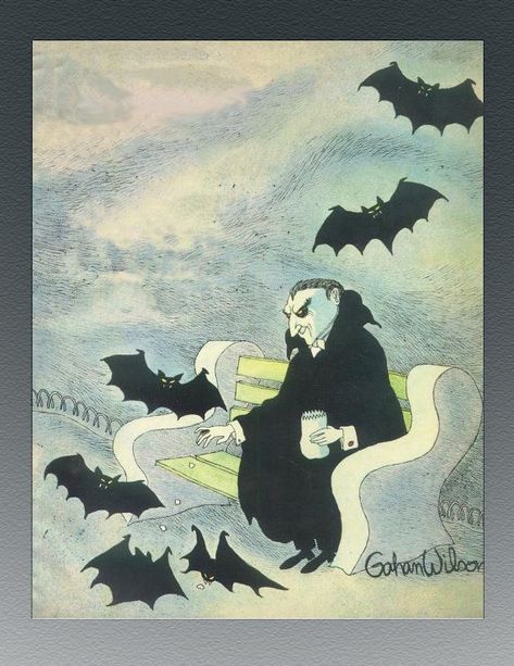 Vampires by Gahan Wilson Gahan Wilson, Bats Flying, Photo Halloween, Vampire Academy, Vampire Knight, Halloween Illustration, Arte Obscura, Halloween Images, Halloween Pictures