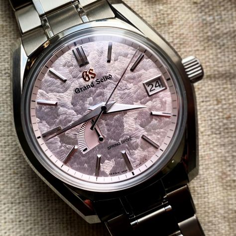 Grand Seiko’s 7 Best Dials Ever | Feldmar Grand Seiko Shunbun, Grand Seiko Watches Mens, Grand Seiko Cherry Blossom, Grand Seiko Spring Drive, Lux Watches, Japanese Cherry Blossoms, Stylish Watches Men, Spring Drive, Love Japanese