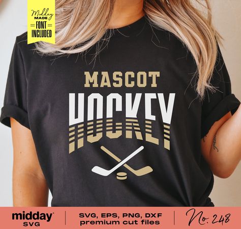 Free Hockey Svg Files For Cricut, Team Template, Team Shirt Designs, Hockey Shirts, Hockey Team, Team Shirt, Cut Canvas, Scan And Cut, Hockey Teams