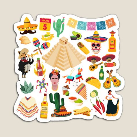 Mexico Clipart, Mexican Icons, Design Apps, Travel Icon, Mexico Travel, Stylish Design, Icon Design, Art Inspo, Sticker Design