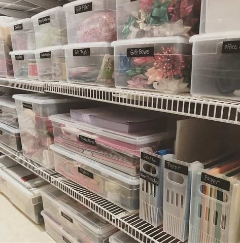 The Top 50 Basement Storage Ideas - Home Storage and Design - Next Luxury Plastic Drawer Makeover, Basement Storage Shelves, Basement Storage Ideas, Plastic Shelving Units, Inventory Storage, Wine Cellar Basement, Basement Organization, Basement Workshop, Storage Rooms