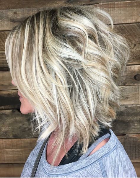 Balayage Process, Platinový Blond, Nicole Wilkins, Medium Bob Haircut, Choppy Bob, Choppy Bob Hairstyles, Vlasové Trendy, Inverted Bob, Great Hair