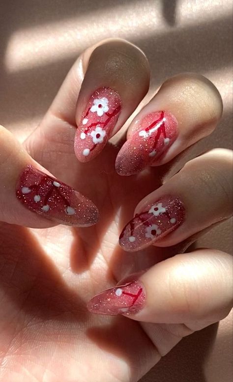 Opens a new tab chinese new year! Chinese Nails Designs, Xiaohongshu Nails, Nails Douyin, Chinese Nails, Douyin Nails, Blossom Nails, Cherry Nail Art, Mermaid Nail Art, Best Nail Designs