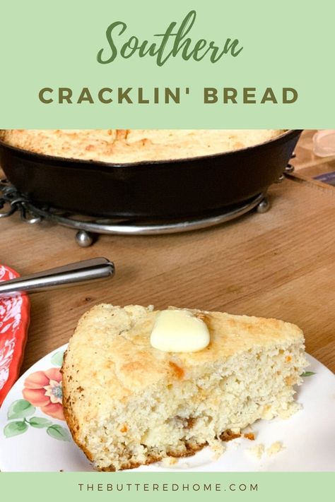 Cracklin' Cornbread is a true Southern recipe. Made with a traditional cornbread recipe and buttermilk. We take the succulent pork cracklin' and bake it up in a cake of cornbread for a succulent surprise in every bite. #friedcracklinbread #cracklincornbread #cracklilnbread #howtomakecracklinbread #grattoncornbread #porkbelly #cracklinsandcornbread #friedcracklinbread #cracklincornbread #cracklilnbread #howtomakecracklinbread #grattoncornbread #porkbelly #cracklinsandcornbread Cracklin Bread Recipe, Crackling Bread Recipe, Cracklin Bread, Crackling Cornbread, Cracklin Cornbread, Savory Fritters, Traditional Cornbread Recipe, Crackling Recipe, Southern Recipe