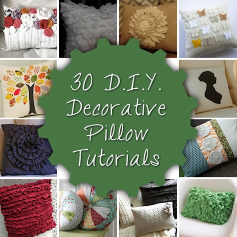 30 diy decorative pillow tutorials Pillow Ideas, Pillow Inspiration, Pillow Tutorial, Diy Upcycling, Sewing Pillows, Sewing Diy, Flower Pillow, Diy Pillows, Fabric Projects