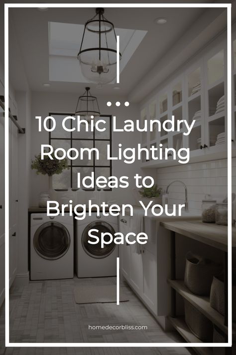 Explore these 10 chic laundry room lighting ideas to illuminate and uplift your space. From sleek modern fixtures to elegant vintage designs, find the perfect lighting solution that will transform your laundry area into a stylish and inviting space. Brighten up your laundry routine with these creative and illuminating ideas! Laundry Lighting Ideas, Utility Room Lighting, Laundry Room Light Fixture Ideas, Laundry Lighting Fixture, Light Fixture Laundry Room, Lights For Laundry Room, Mud Room Lighting, Pantry Lighting Ideas, Laundry Room Ideas Decor