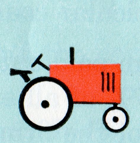 1950s Unlimited Mcm Illustration, Tractor Drawing, Boys Diy, Tunnel Of Love, Red Tractor, Grade 7, Farm Yard, The Library, Vintage Graphics