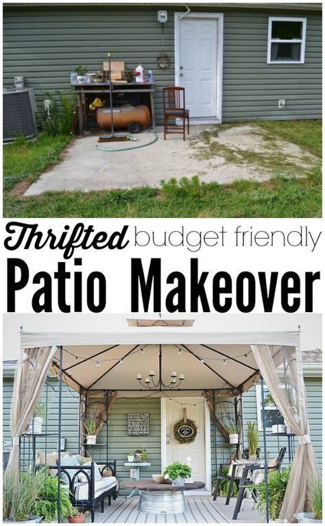 Back Patio Makeover Full Reveal & Source List - Back Patio Makeover, Patio Makeover On A Budget, Diy Patio Ideas, Balkon Decor, Budget Patio, Apartment Patio, Beautiful Patios, Outdoor Diy Projects, Patio Interior