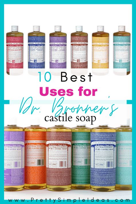 Dr Bonners Castile Soap Uses Peppermint, Dr Bronners Body Wash, Dr Bronners Recipes, Castile Soap Benefits, Dr Bonners, Dr Bronners Soap, Castile Soap Uses, Castile Soap Recipes, Diy Face Wash