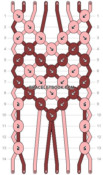 Heart Shape Friendship Bracelet Pattern, Heart Bracelet Pattern Tutorial, Friend Ship Bracelets Patterns Heart, Heart Shape Bracelet Tutorial, Friendship Bracelet Patterns Heart, Love Heart Bracelet Pattern, Heart Chain Bracelet Pattern, Heart Shaped Bracelet Pattern, Heart Pattern Bracelet