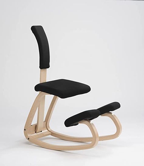 Ergonomic Kneeling Chair, Kneeling Chair, Norwegian Design, Office Desk Chairs, Sitting Posture, Desk Chairs, Black Chair, Office Desk Chair, Home Office Desk