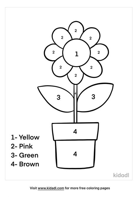 Free Flower Color By Numbers Coloring Page | Coloring Page Printables | Kidadl Color Numbers Free Printable, Flower Color By Number, Flowers Worksheets For Kids, Flower Worksheets Preschool, Color By Number Printable Free Preschool, Color By Number Flowers, Flower Worksheet, Spring Color By Number, Color By Number Coloring Pages