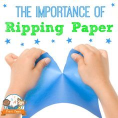 The Importance of Ripping Paper Erbs Palsy, Paper Rip, Start Morning, Preschool Fine Motor Skills, Finger Gym, Pre K Pages, Morning Tubs, Preschool Fine Motor, Gross Motor Activities