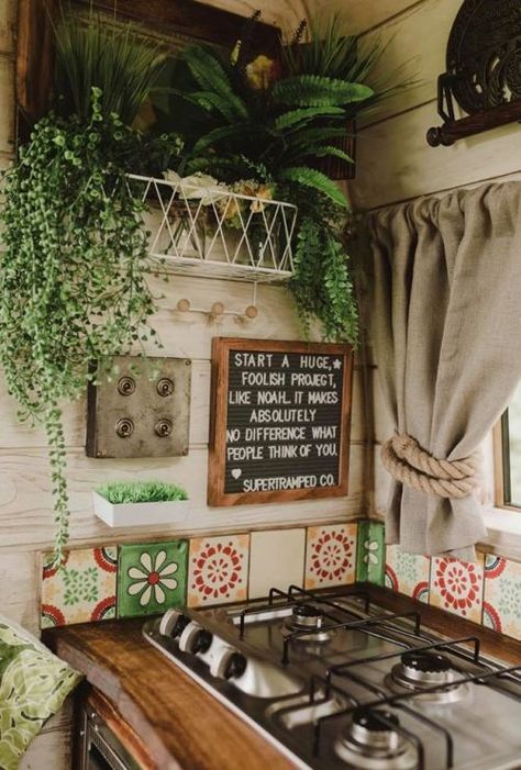 Boho Rv Renovation, Camper Interior Ideas Boho, Camper Boho Decor, Boho Van Interior, Van Life Interior Boho, Boho Camper Remodel, Hippie Camper Interior, Boho Rv Interior, Boho Camper Decor