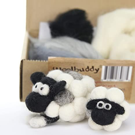 Amazon.com: Woolbuddy Needle Felting Kit Beginner, Wool Felting Kit for Adults, Includes 2 Felting Needles and Photo Instructions, DIY Needle Felting Kit for Arts and Crafts (Sheep) : Arts, Crafts & Sewing Easy Felt Crafts, Felting Needles, Needle Felting Supplies, Wool Felting, Wool Animals, Felting Wool, Fun Arts And Crafts, Needle Felting Kits, Wool Roving