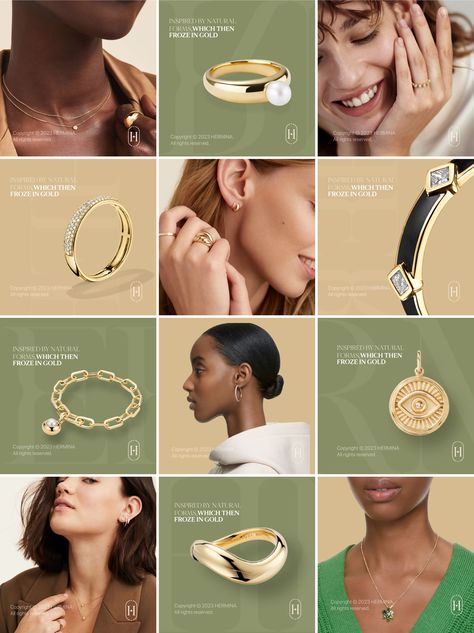 jewelry Branding & Visual Identity/Social media :: Behance Jewellery Graphic Design, Necklace Template, Ring Advertisement, Jewelry Icon, Luxury Illustration, Beauty Sign, Sale Marketing, Plant Business, Jewelry Banner