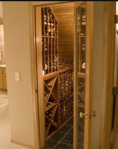 Under stairs wine cellar Under Stairs Wine Cellar, Space Under Stairs, Closet Under Stairs, Wine Rack Design, Wine Closet, Tiny Laundry Rooms, Home Wine Cellars, Cellar Design, Under The Stairs